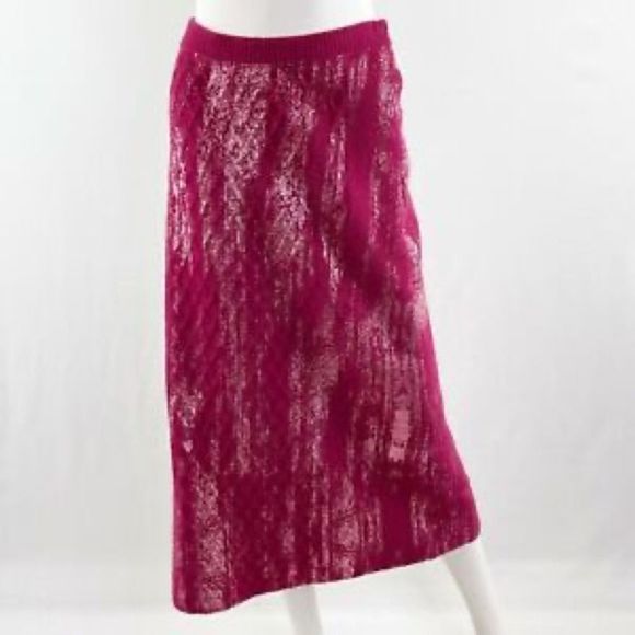Anthropologie Rue Midi Cable Knit Skirt Size M - Picture 1 of 8
